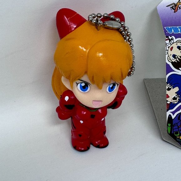 Retro Sega Arcade Japan Neon Genesis Evangelion Keychain Chibi Figure‎ - Picture 4 of 5